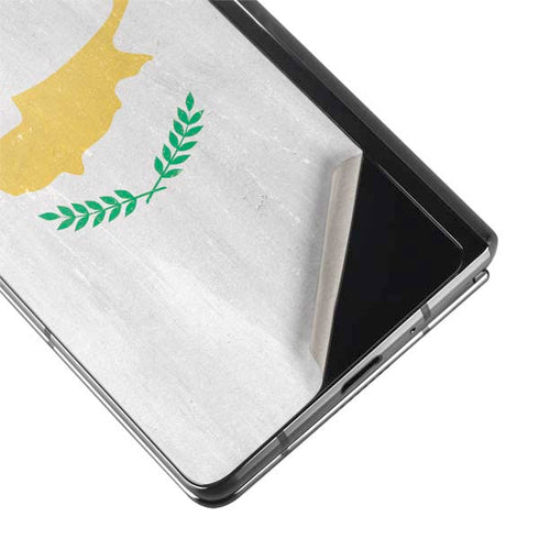 Cyprus Flag Distressed Galaxy Z Fold2 5G Skin